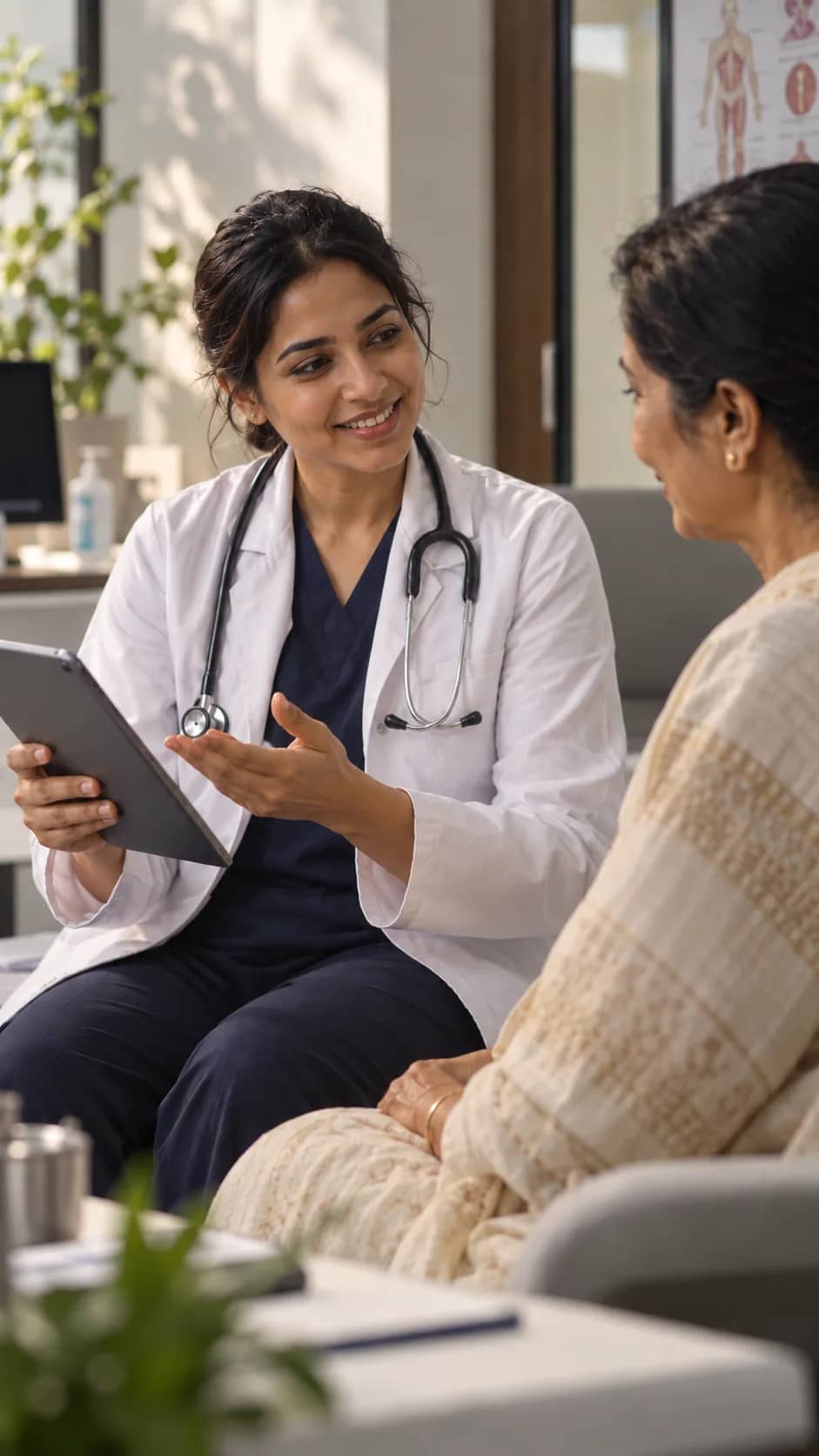 A hospital legal officer reviewing case records